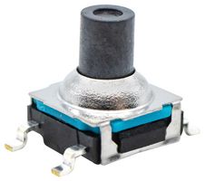 E-SWITCH TL6170AF250QG Tactile Switch, TL6170 Series, Top Actuated, Surface Mount, Round Button, 250 gf, 50mA at 12VDC