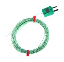 LABFACILITY Z2-K-1/0.2MM-1M-MP (PACK OF 10) Thermocouple, Twin Twisted, K, PTFE (Polytetrafluoroethylene), 3.3 ft, 1 m