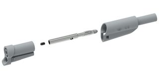 MULTICOMP PRO MP771081 Banana Test Lead, 4mm Banana Plug, Stackable, Free End, 2.32 ", 59 mm, Grey, 36 A