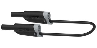 MULTICOMP PRO MP771087 Banana Test Lead, 4mm Banana Plug, Stackable, 4mm Stackable Banana Plug, 2.32 ", 59 mm, Black