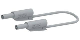 MULTICOMP PRO MP771112 Banana Test Lead, 4mm Banana Plug, Stackable, 4mm Stackable Banana Plug, 2.32 ", 59 mm, Grey