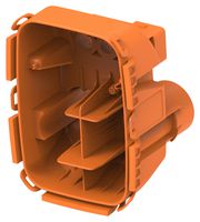 TE CONNECTIVITY 2390858-2 Dust Cap / Cover, Orange, 180Deg, IP67, Cable Exit Cover, AMP Automotive Connectors