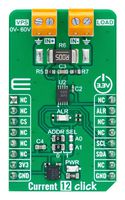MIKROELEKTRONIKA MIKROE-6065 Add-On Board, Current 12 Click, TSC1641, 60V 16-Bit Power Monitor, I2C, 3.3V in