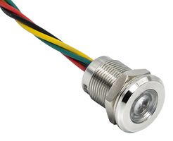 DIALIGHT 624-1143-317F Multicolour Panel Indicators, Flat Lens, Wire Leads, Red, Green, Yellow, 12.5 mm