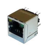 AMPHENOL COMMUNICATIONS SOLUTIONS RJE441881441 Modular Connector, RJ45 Jack, 1 x 1 (Port), 8P8C, Cat5e, Through Hole Mount