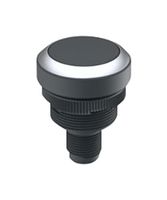 RAFI 1.10.011.001/0110 Industrial Pushbutton Switch, RAMO 22 T Series, 22.3 mm, SPST-NO, Momentary, Round, Black