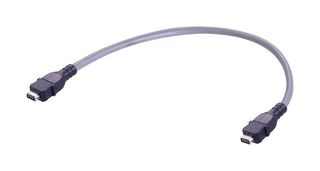 HARTING 33483232A21003 Ethernet Cable, 10 Contact, IX Type B Plug to IX Type B Plug, Grey, 300 mm, 11.8 "