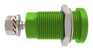 SCHUTZINGER 99023250 Banana Test Connector, 4mm Dia, Jack, Panel Mount, 32 A, 1 kV, Nickel Plated Contacts