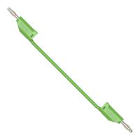 SCHUTZINGER 99010768 Banana Test Lead, 4mm Banana Plug, Stackable, 4mm Banana Plug, Stackable, 3.3 ft, 1 m, Green