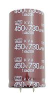 CHEMI-CON EKVB451VSN651MA45S Electrolytic Capacitor, 650 µF, 450 V, ± 20%, Snap-In, 3000 hours @ 105°C