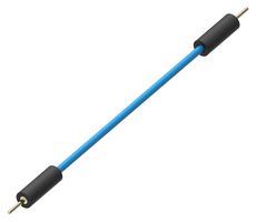 MULTICOMP PRO MP-M-M-20-B Test Lead, Plugs, Male - Male, 0.8mm Dia, 200mm Length, Blue, 2 A, AuNi Coated Brass, Rubber
