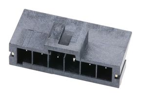 MOLEX 172310-3106 Pin Header, Black, Wire-to-Board, 3.5 mm, 1 Rows, 6 Contacts, Through Hole Right Angle