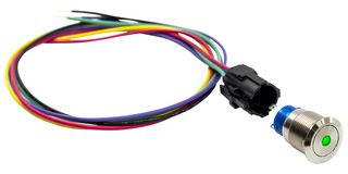 E-SWITCH ULV4FP3SS235 Vandal Resistant Switch, ULV4 Series, 19 mm, SPDT, On-On, Round Flush, Stainless Steel