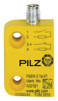 PILZ 522121 Safety Interlock Switch, SPST-NO, SPST-NC, 4 Pin M8 Connector, IP67