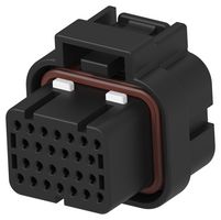 TE CONNECTIVITY 2467976-1 Automotive Connector Housing, Sealable, Black, SUPERSEAL 1.0mm Series, Plug, 26 Ways