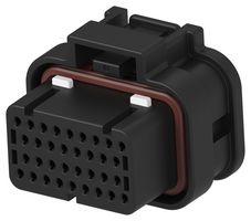 TE CONNECTIVITY 2468445-1 Automotive Connector Housing, Sealable, Black, SUPERSEAL 1.0mm Series, Plug, 34 Ways