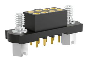 HARWIN M80-4030842 PCB Receptacle, Board-to-Board, 2 mm, 2 Rows, 8 Contacts, Panel Mount, Through Hole Mount