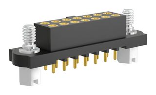 HARWIN M80-4031442 PCB Receptacle, Board-to-Board, 2 mm, 2 Rows, 14 Contacts, Panel Mount, Through Hole Mount