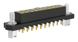 HARWIN M80-4032005 PCB Receptacle, Board-to-Board, 2 mm, 2 Rows, 20 Contacts, Panel Mount, Through Hole Mount