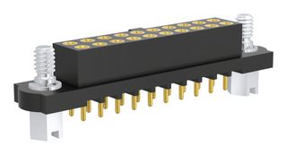 HARWIN M80-4032042 PCB Receptacle, Board-to-Board, 2 mm, 2 Rows, 20 Contacts, Panel Mount, Through Hole Mount