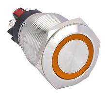 MULTICOMP PRO MP015816 LED Panel Mount Indicator, Round, Screw Terminals, Orange, 24 V, 22 mm, 15 mA, IP67