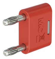 STAUBLI 64.4012-22 Banana Test Connector, 32A, 60VDC, Red, Socket, Panel Mount, 25 A, 60 VDC, Gold Plated Contacts
