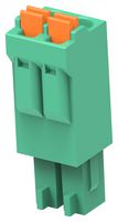 TE CONNECTIVITY - BUCHANAN 2842474-2 Pluggable Terminal Block, Green, 3.5 mm, 2 Ways, 24 AWG, 16 AWG, 1.3 mm², Push In