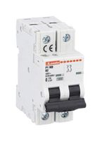 LOVATO ELECTRIC P1MB2PB02 Thermal Magnetic Circuit Breaker, B Trip Curve, IP20/10 kA, P1MB Series, 2 A, 2 Pole, 125 V, 400 V