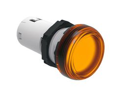 LOVATO ELECTRIC LPMLP1 LED Panel Mount Indicator, Monoblock, Orange, 415 VAC, 22 mm, IP20, IP66, IP67, IP69K