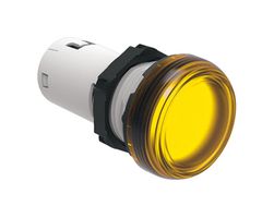 LOVATO ELECTRIC LPMLD5 LED Panel Mount Indicator, Screw Terminal, Monoblock, Yellow, 48 V, 22 mm, IP20, IP66, IP67, IP69K
