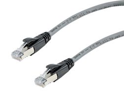 L-COM TRD626ASP-GRY-10F Ethernet Cable, 10 Gigabit, 26AWG, Cat6a, RJ45 Plug to RJ45 Plug