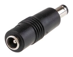 MEAN WELL DC PLUG-P1J-P1L Power DC Adapter, Jack to Plug, Black, 2.5mm x 5.5mm x 9.5mm, Straight