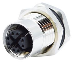 NORCOMP 859-X08-203R004 Sensor Connector, VULCON M12 Series, M12, Female, 8 Positions, Solder Socket