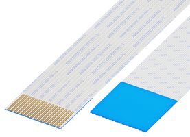 GCT 05-06-D-0101-A-4-06-4-G FFC / FPC Cable, Gold Plated, 6 Core, 0.5 mm, Opposite Sided Contacts, 4 ", 101 mm, White