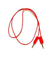 MUELLER ELECTRIC AI-000698-2 Banana Test Lead, 2mm Banana Plug, Stackable, 2mm Banana Plug, Stackable, 18 ", 457.2 mm, Red