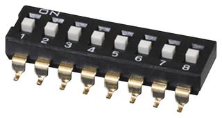 SAME SKY DS04-254-2-01BK-SMT DIP / SIP Switch, 1 Circuits, Flat Slide, Surface Mount, SPST, 24 V, 25 mA