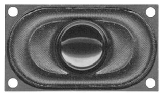SAME SKY GC0251K Speaker, 8 ohm, 84 dB, 1.5W, 592 Hz to20 kHz, Round with Rectangular Frame
