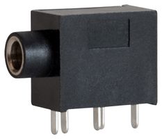 SAME SKY SJ1-3533NG Phone Audio Connector, 3 Contacts, Jack, 3.6 mm, Through Hole Mount Right Angle