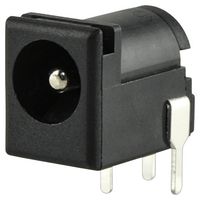 SAME SKY PJ-102AH DC Power Connector, Jack, 5 A, 2 mm, Through Hole Right Angle, Solder