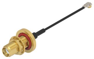 TE CONNECTIVITY 2502033-2 RF / Coaxial Cable Assembly, 12GHz Frequency, 7.9 ", 200 mm, 1.37mm Low Loss Coax