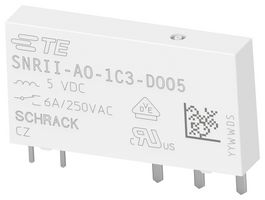 TE CONNECTIVITY - SCHRACK 1558940-2 Power Relay, SPDT, 5 VDC, 6 A, SNRII Series, Through Hole, Non Latching