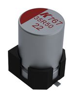 KEMET A767KS106M2ALAE045 Polymer Aluminium Electrolytic Capacitor, 10 µF, 115 V, Radial Can - SMD, 0.045 ohm