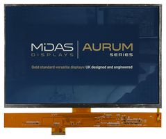 MIDAS DISPLAYS MVT-L101001 TFT LCD, 3.3 V, 10.1 ", 1280 x 800 Pixels, Landscape, RGB, 0.99V