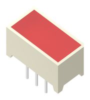KINGBRIGHT DE/2SURKD LED Bar Graph Array, Red Diffused Lens, Hyper Red, 20 mA, 1.95 V, 600 mcd, 2 LEDs, 7.5mm x 14mm