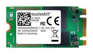 SWISSBIT SFSA240GM2AK2TB-I-EB-21E-STD SSD, Internal, M.2 2242, SATA 6 Gb/s (SATA III), 240 GB, 3D TLC NAND