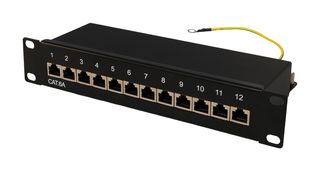 TUK SGF 12KD Patch Panel, RJ45 Patch Panel, 12 Ports, Cat6a