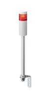 PATLITE LR5-102LINW-R Signal Tower, 1 Tier, Red, Off White Body, RJ-45 Connector, 24VDC, Pole/L-Bracket Mount, EtherNet/IP