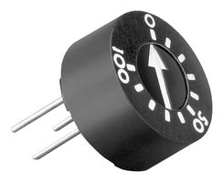 TT ELECTRONICS / BI TECHNOLOGIES 93PR100KLF Trimmer, Single Turn, Cermet, Top Adjust, 100 kohm, Through Hole, 1 Turns