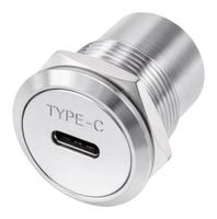 MULTICOMP PRO MP016670 USB Adapter, Silver, USB Type C Receptacle, USB Type C Receptacle