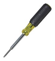 KLEIN TOOLS 32560 Screwdriver/Nut Driver, Multi-Bit, Cushion Grip, Yellow/Black Handle, 5 Piece